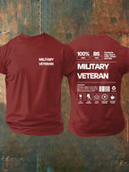 Miltary Veteran Pattern100% Cotton T-Shirt