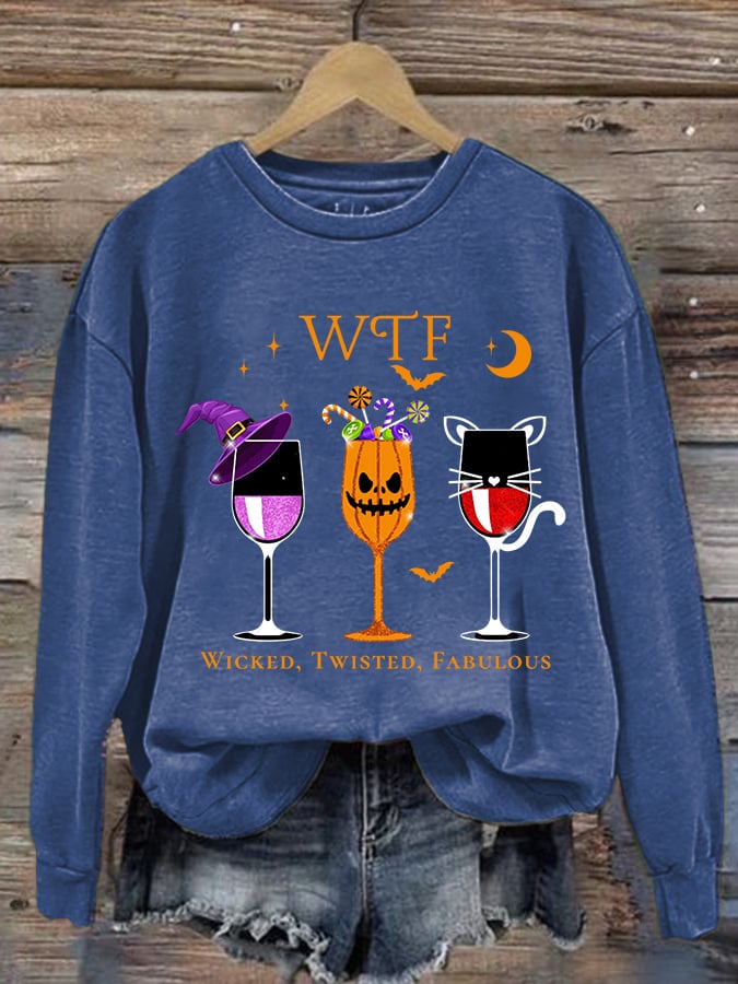🔥HOT SALE🔥Women's WTF Wicked Twisted Fabulous Printed Sweatshirt