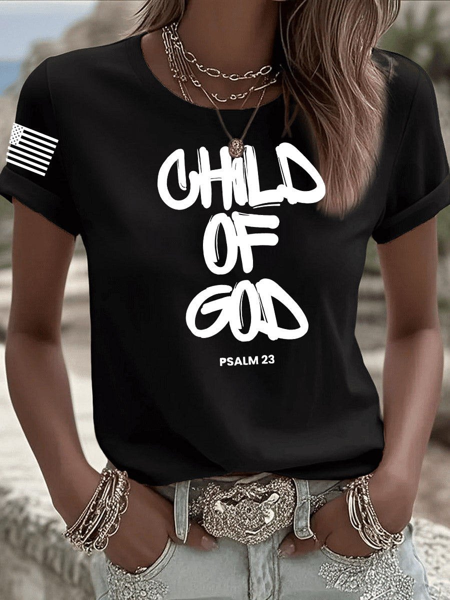 Child Of God From Psalm 23 Printed T-Shirt