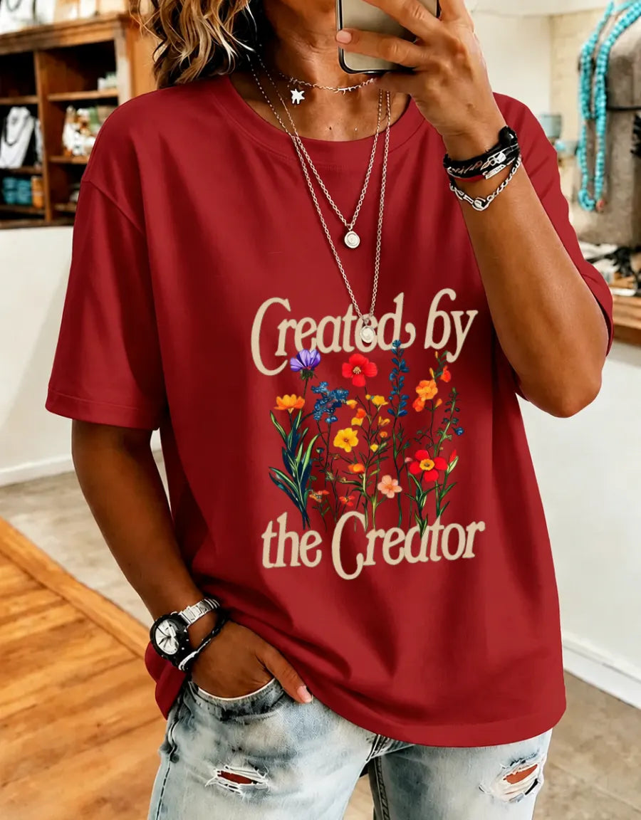 Women'S Created By The Creator Short-Sleeved T-Shirt Top