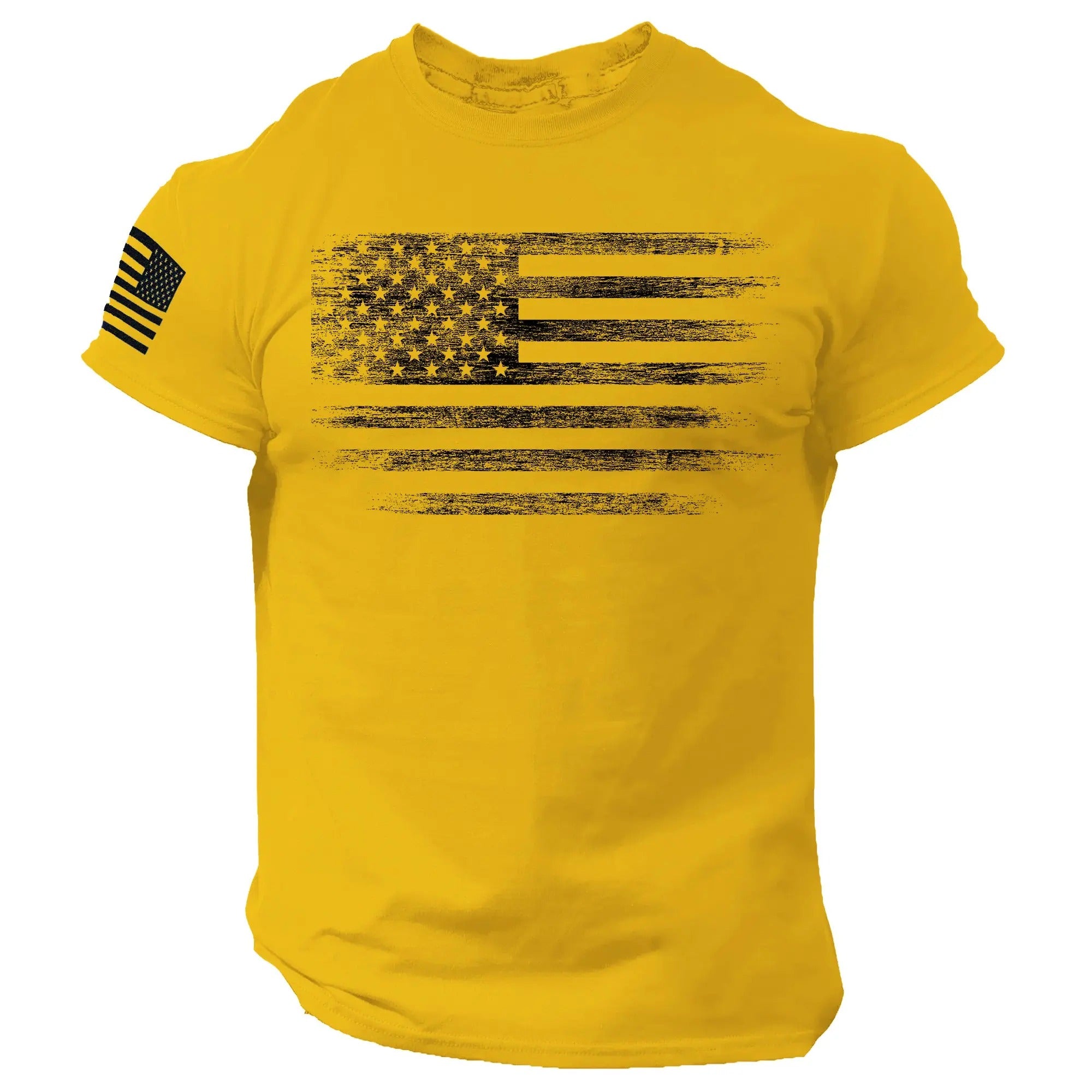 USA Distressed Flag 100% Cotton T-Shirt