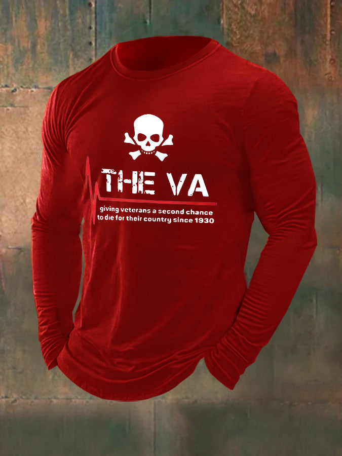Men's The Va Veterans Day  Long Sleeve 100% Cotton T-Shirt