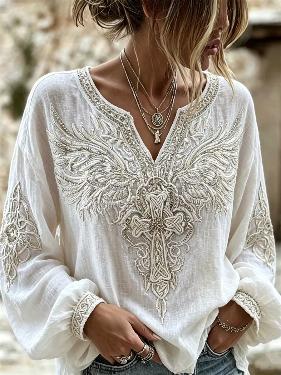 Women'S Faith Printed Casual Round Neck Top