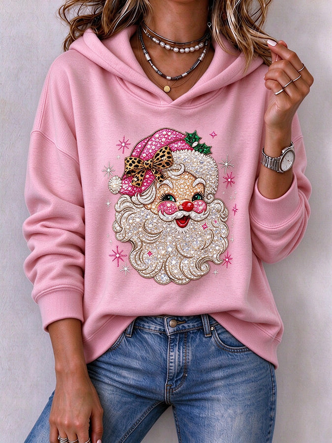 Women'S Christmas Cross Art Print Sweatshirt