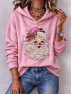 Women'S Christmas Cross Art Print Sweatshirt