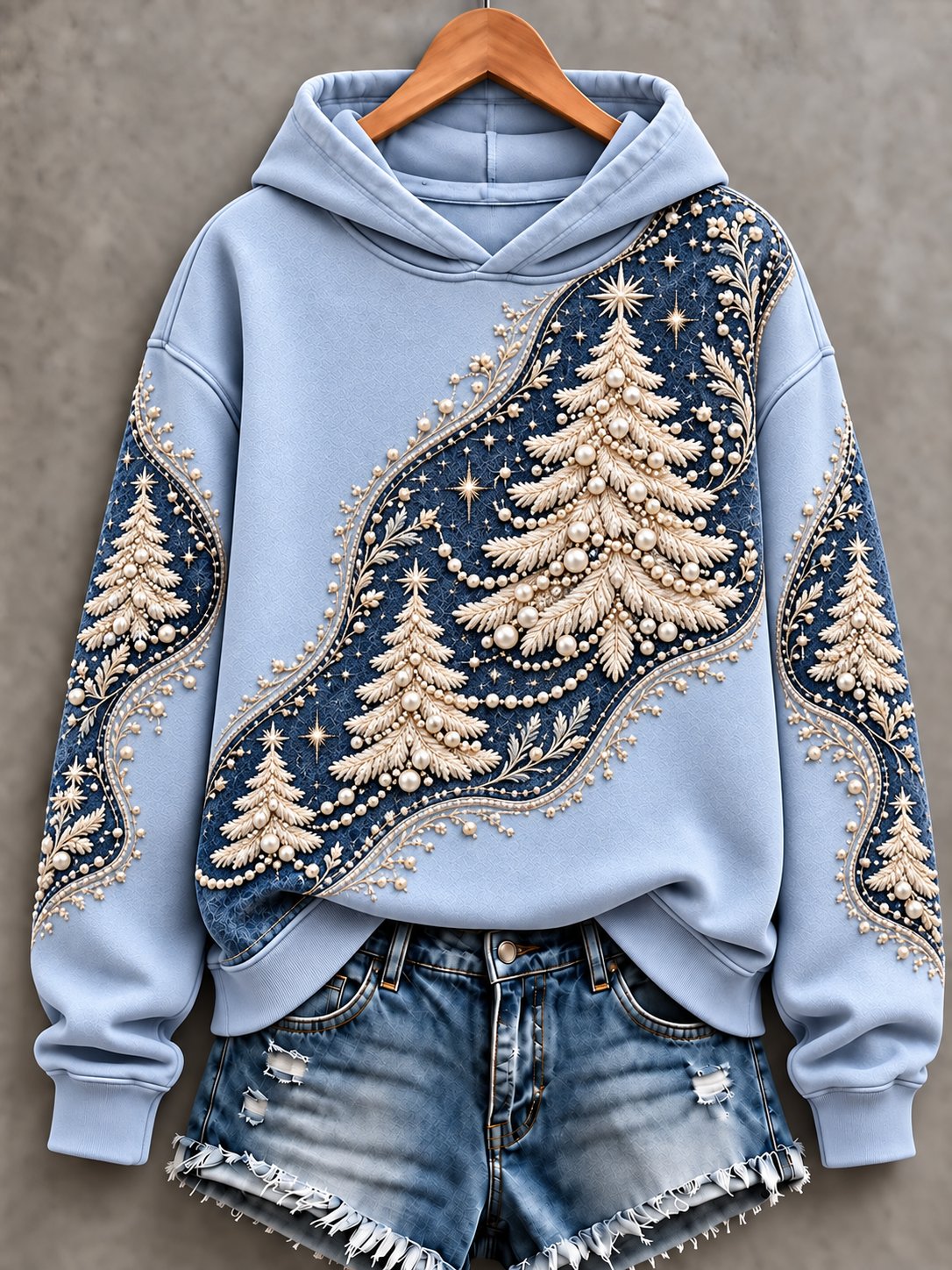 Damen-Sweatshirt mit Weihnachtsprint