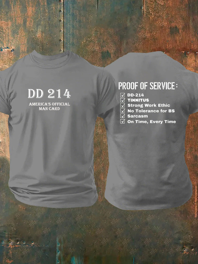 DD214 Proof Of Service Pattern100% Cotton T-Shirt