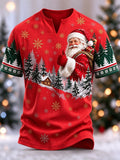 Men's Christmas Faux-Linen T-shirt