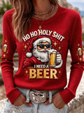 Women's Christmas Print Casual Top