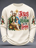 Men's Christmas Letter-Print Top