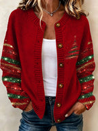 Ladies' Casual Christmas Cardigan Top