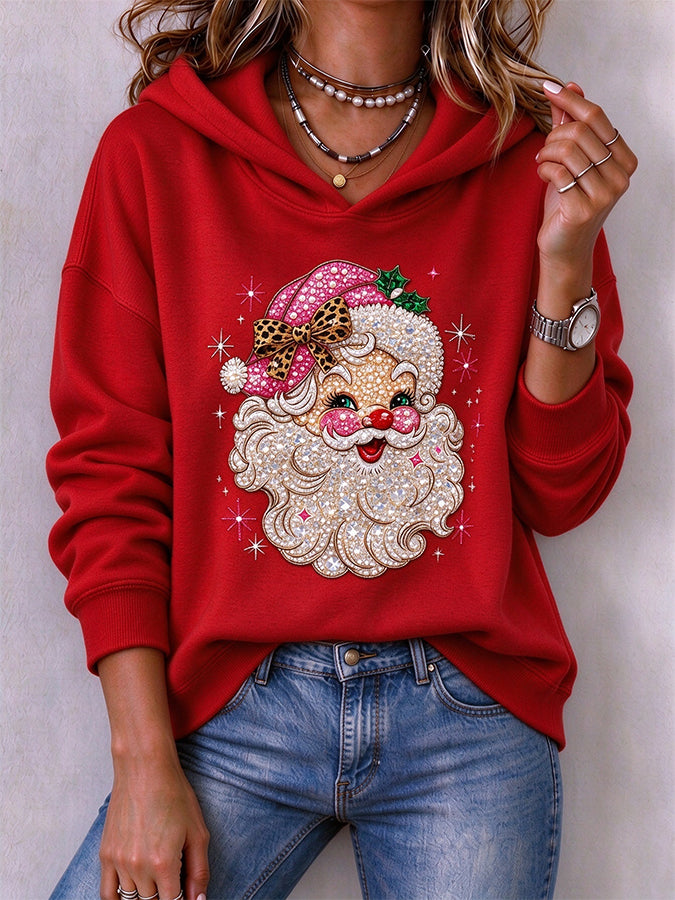 Women'S Christmas Cross Art Print Sweatshirt