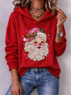 Women'S Christmas Cross Art Print Sweatshirt