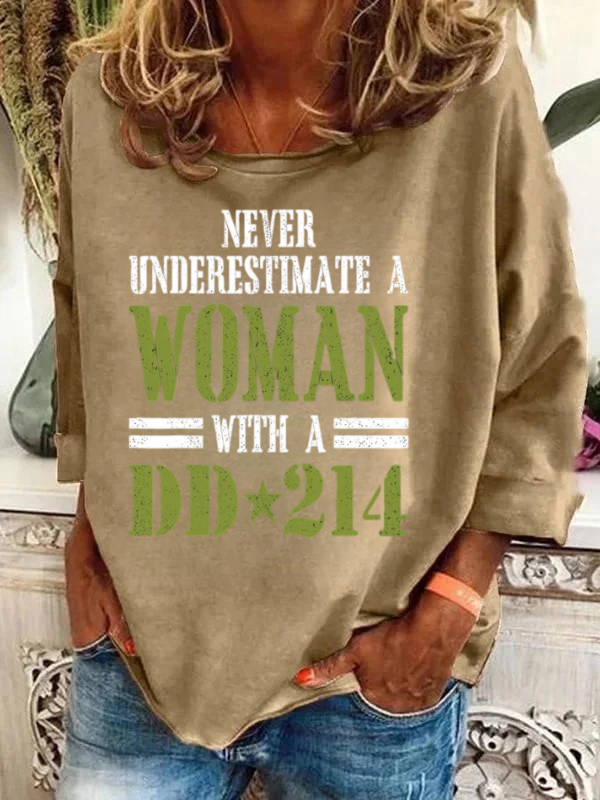 Women With DD-214 Long Sleeve T-Shirt