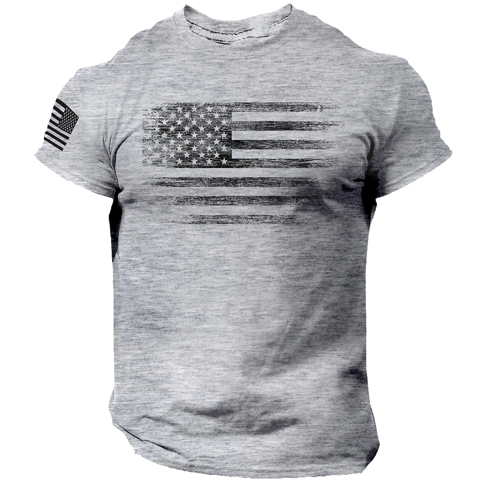 USA Distressed Flag 100% Cotton T-Shirt