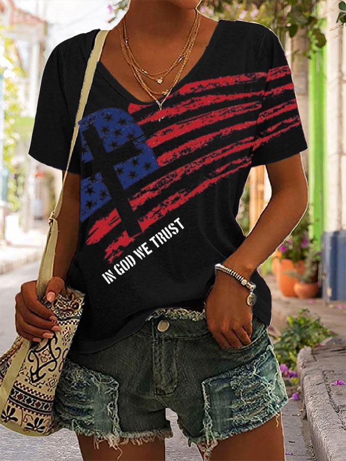 Women's Independence Day Print T-Shirt