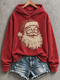 Women'S Santa Claus Printed Hoodie