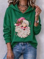 Women'S Christmas Cross Art Print Sweatshirt