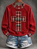 Women's Casual Christmas Print Long-Sleeved Sweatshirt