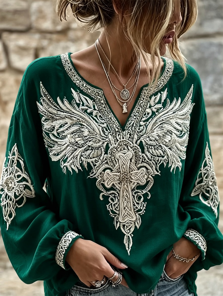 Women'S Faith Printed Casual Round Neck Top