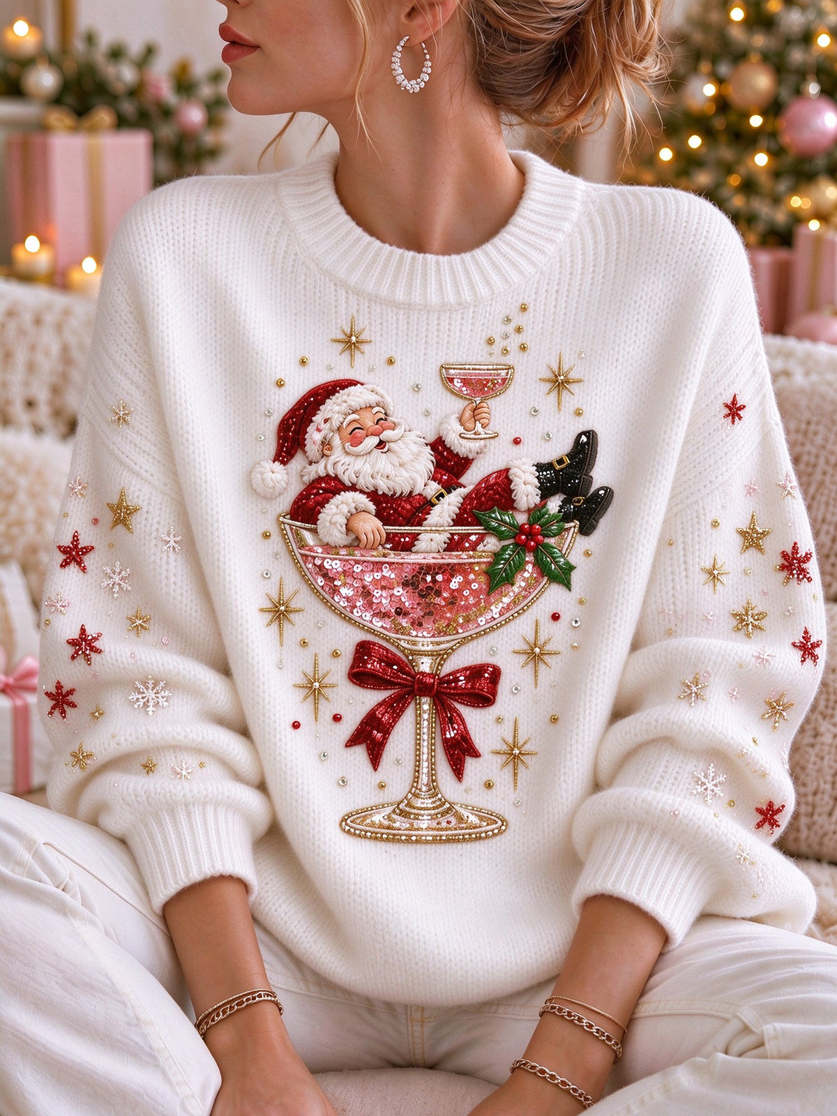 Women's Christmas Print Casual Sweatshirt