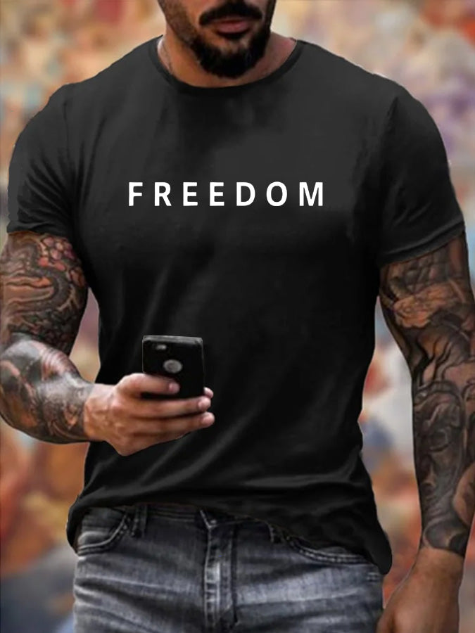 Freedom  Pattern100% Cotton T-Shirt