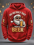 Men's Christmas Print Casual Hoodie