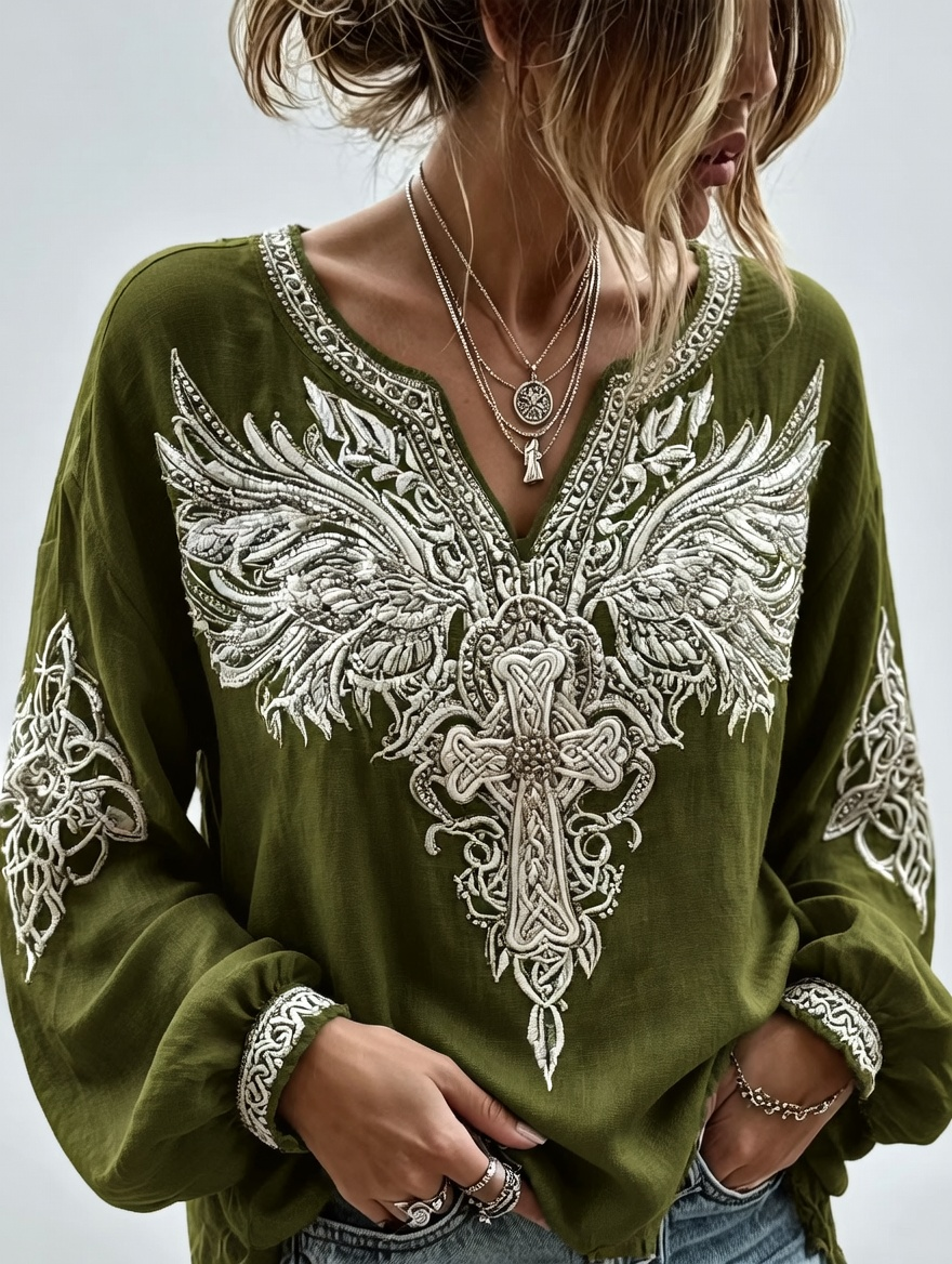 Women'S Faith Printed Casual Round Neck Top