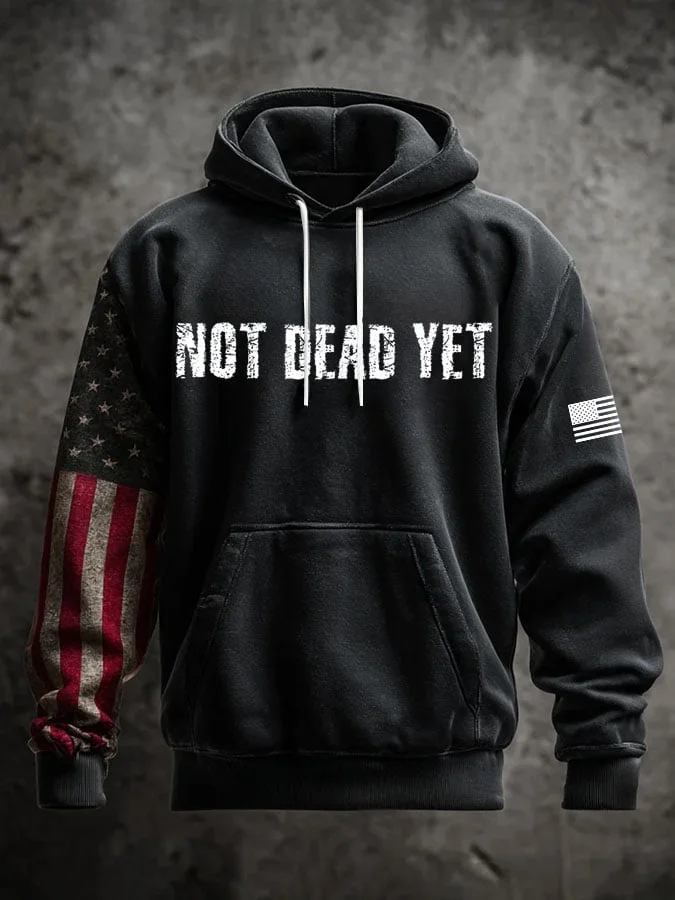Women's Not Dead Yet Pattern  Print Casual Hoodie