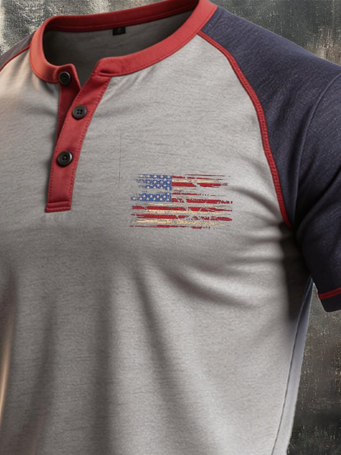 Men's Vintage 100% Pure Cotton Slub Stretch T-Shirt