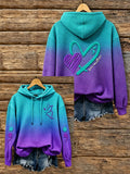 Women's Suicide Prevention Awareness Month Waffle-Knit Hoodie