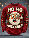 Lässiges Herren-Sweatshirt mit Weihnachtsmotiv und Rundhalsausschnitt