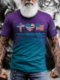 Veteran Suicide Awareness Month Printed Casual T-shirt