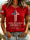 Women's America 1776-2026 Freedom Print T-shirt