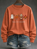 Women's 'Fall Is Calling' Printed Casual Sweatshirt