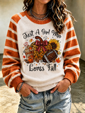 Women'S Pumpkin Printed Sweatshirt