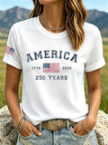 Women's United States 250TH Anniversary Print Waffle T-shirt