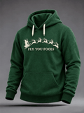 Men's Fly You Fools Funny Christmas Printed Hoodie