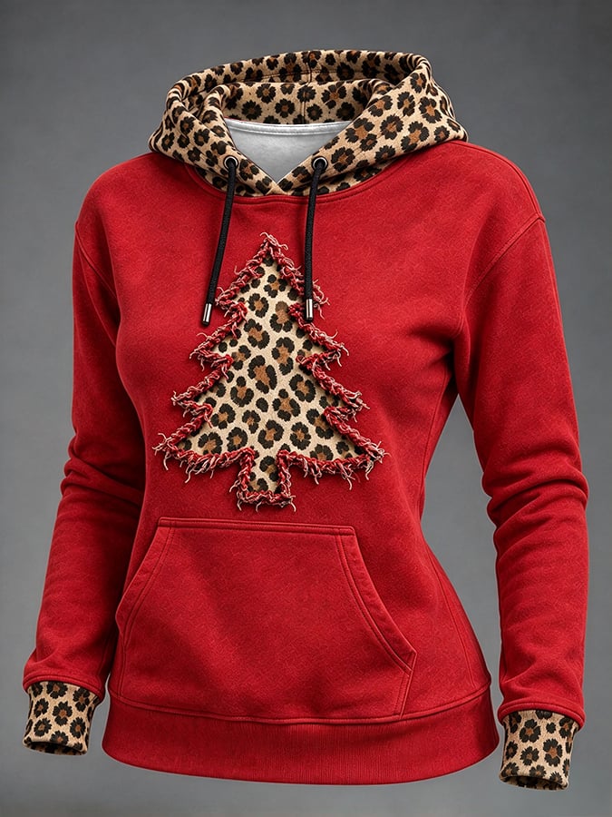 Women's Christmas Print Hoodie