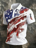 Men's America 250th Anniversary Print Casual Polo Shirt
