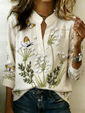 Women's elegant floral print top