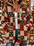Women's Tennessee Country-Style Patchwork Knitted Cardigan