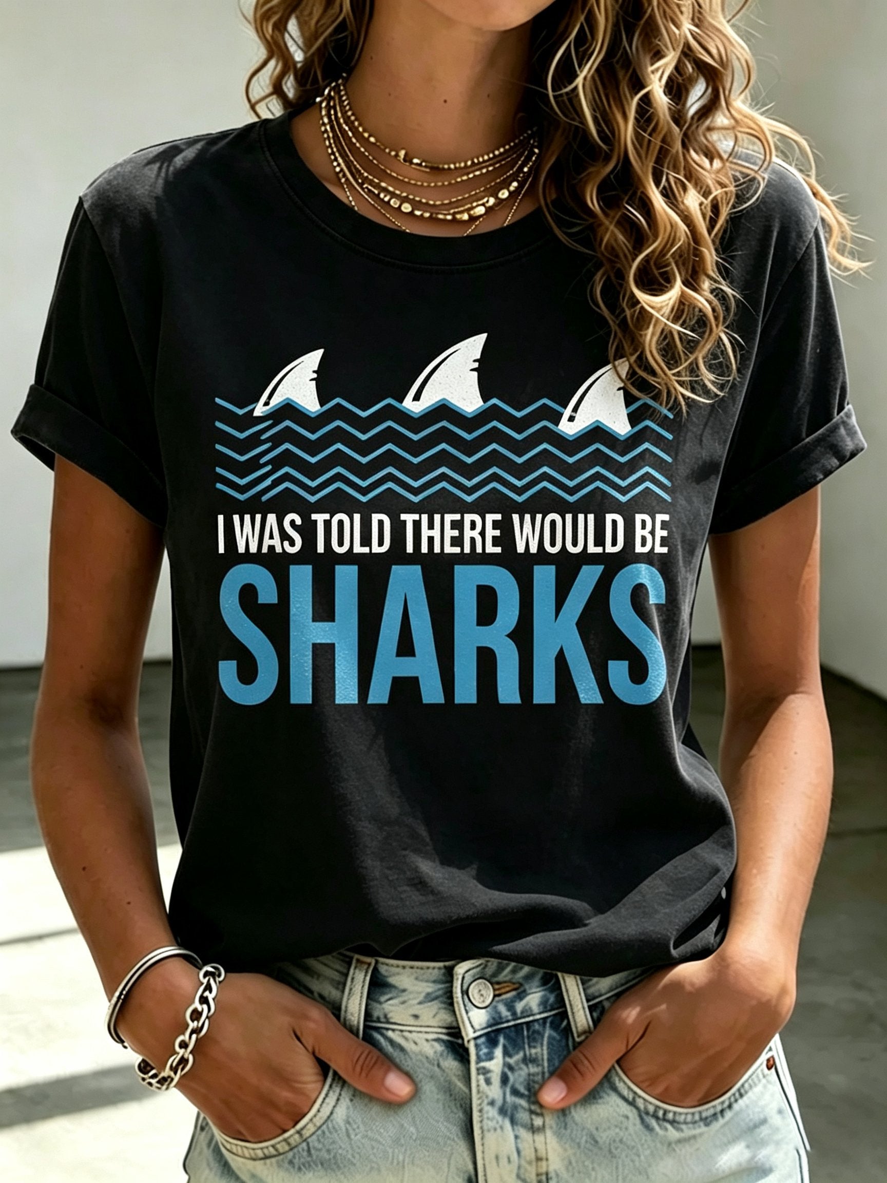 Women's Shark Print T-shirt