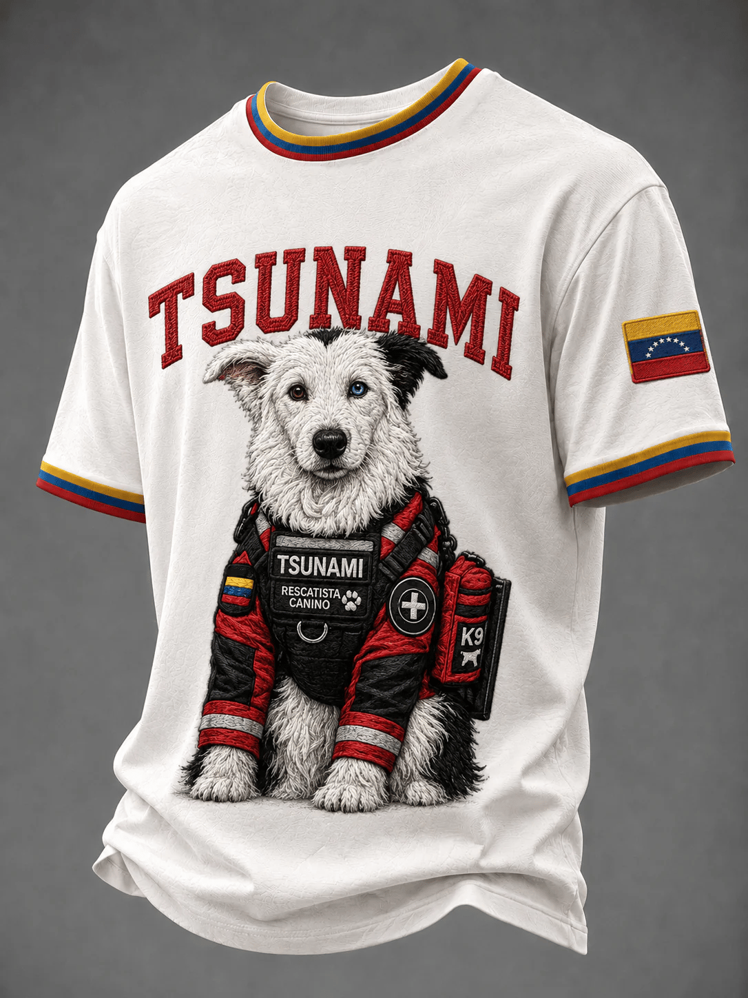Men's Venezuela Hero Dog Tsunami Patriotic Dog Lover T-Shirt