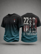 Men’s Veteran Suicide Awareness Printed T-Shirt