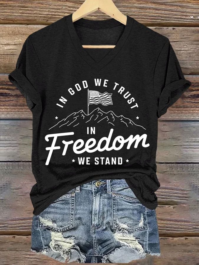 Women's In God We Trust Printed T-shirt