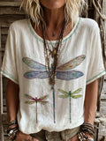 Women's Boho Floral Casual Short-Sleeve Shirt