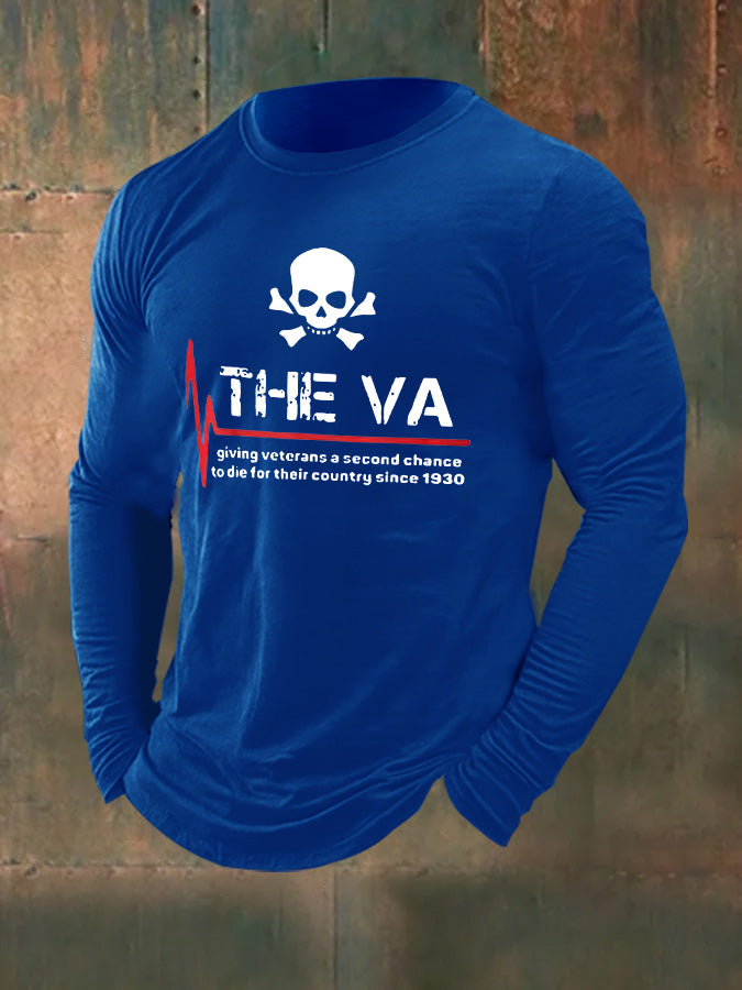 Men's The Va Veterans Day  Long Sleeve 100% Cotton T-Shirt