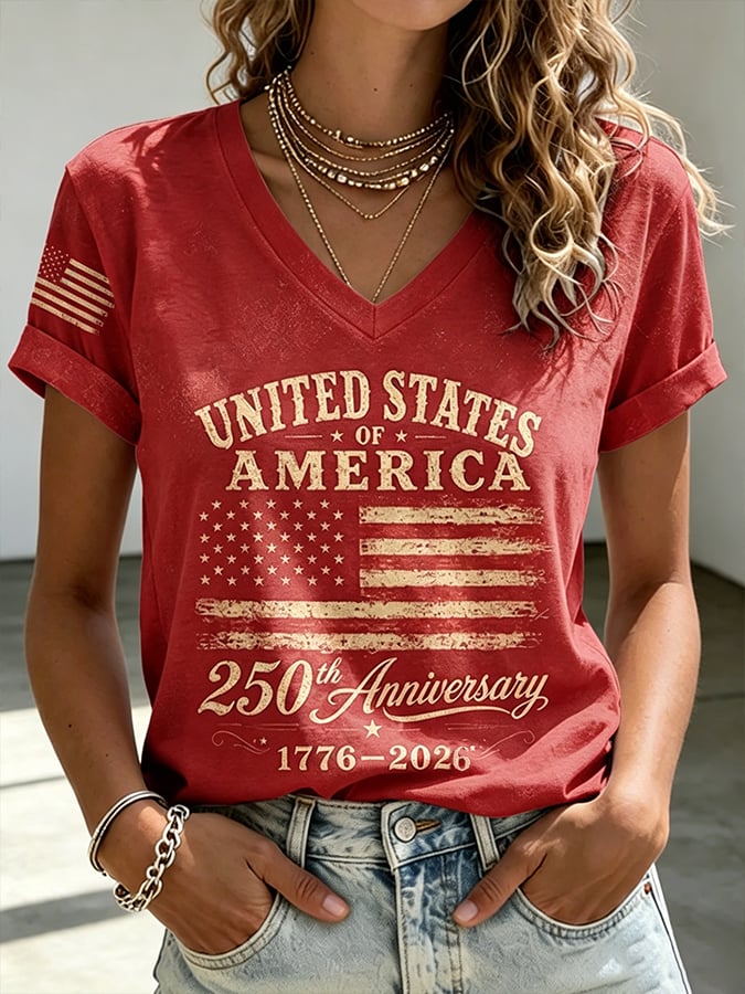 Women's America 1776-2026 Freedom Print T-shirt