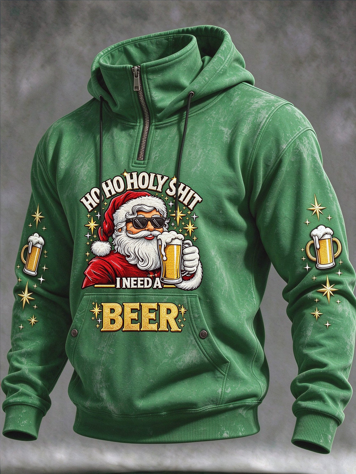 Men's Christmas Print Casual Hoodie